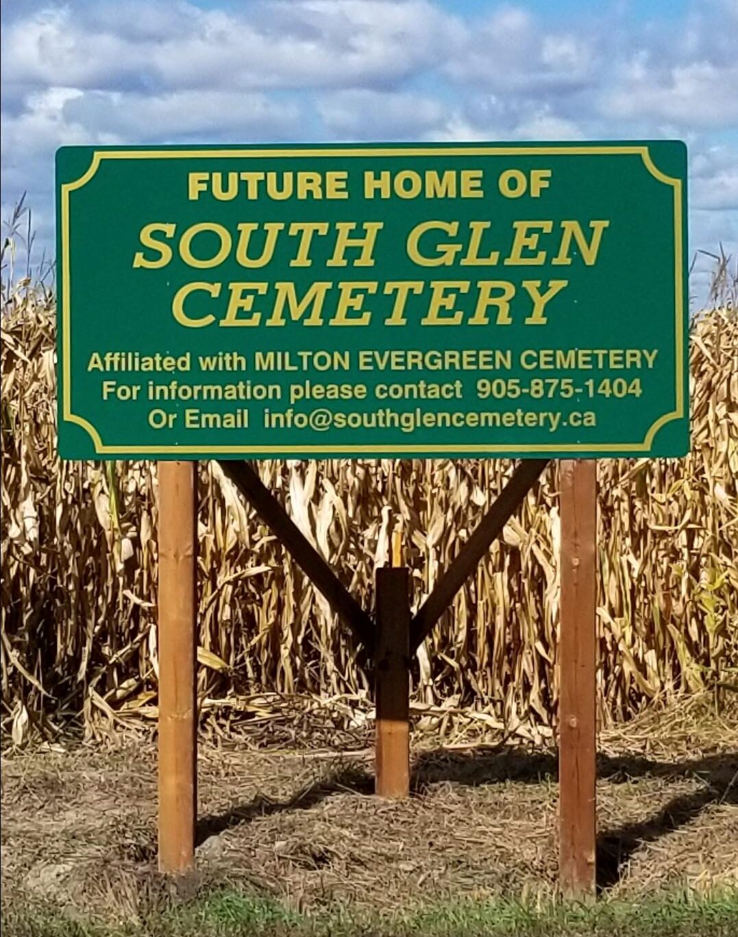 south glen 2 South Glen Cemetery sign